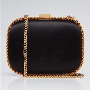 Stella McCartney Black Falabella Satin Clutch